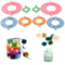 4 Size Pom Pom Maker Set Fluff Ball Weaver Tool Kit for Knitting & Yarn Crafts